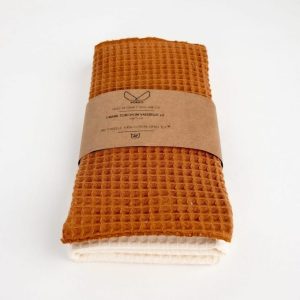 Grand torchon vaisselle camel x2