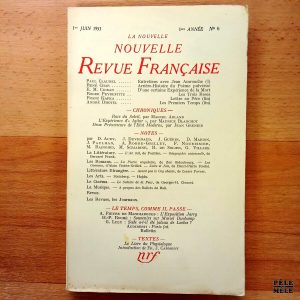 "La nouvelle Nouvelle Revue Française" - N°6 / 1er juin 1953