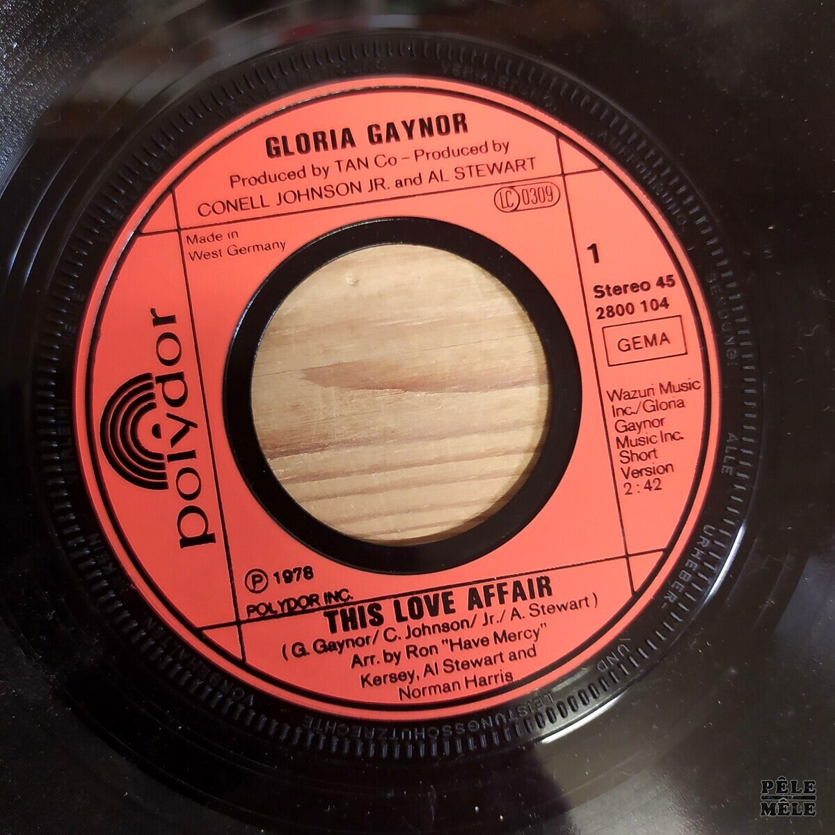 45T : Gloria Gaynor "Those Love Affair - Special Disco Mix" (POLYDOR, 1978) Exemplaire PROMO – Image 2