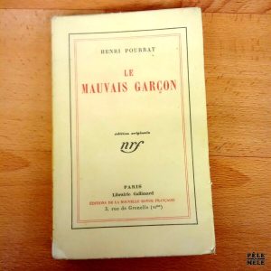 "Le mauvais garçon" - Henri Pourrat / Edition originale NRF 1926