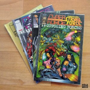 "Cyberforce/Codename : Stryke Force - Opposing Forces" n°1-2 et "Cyberforce Universe" Sourcebook n°1-2 (Image)