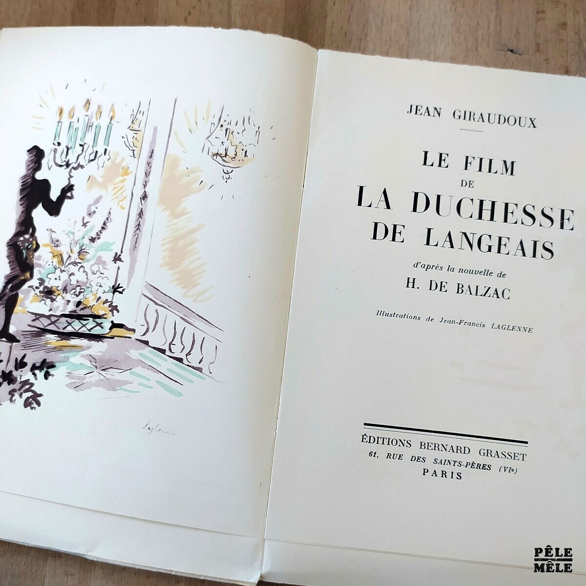 Jean giraudoux "Le Film de la Duchesse de Langeais, d'après la nouvelle de Balzac" (GRASSET, 1942) – Image 2