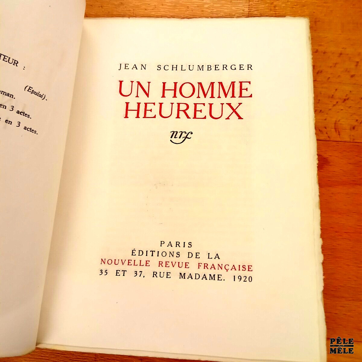 "Un homme heureux" - Jean Schlumberger / Chez la NRF 1920 – Image 4