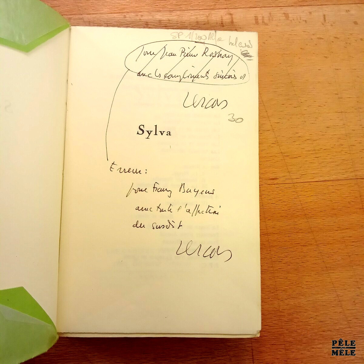 "Sylva" - Vercors / Les cahiers verts chez Grasset 1961/ Avec envoi – Image 3