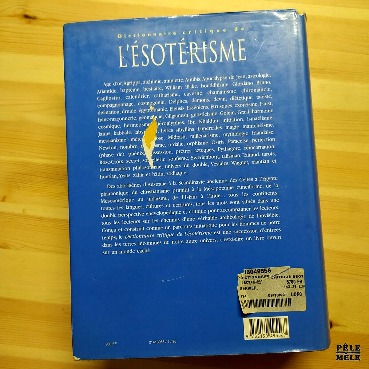 Jean Servier "Dictionnaire Critique de l'Ésotérisme" (PUF, 1998) – Image 2