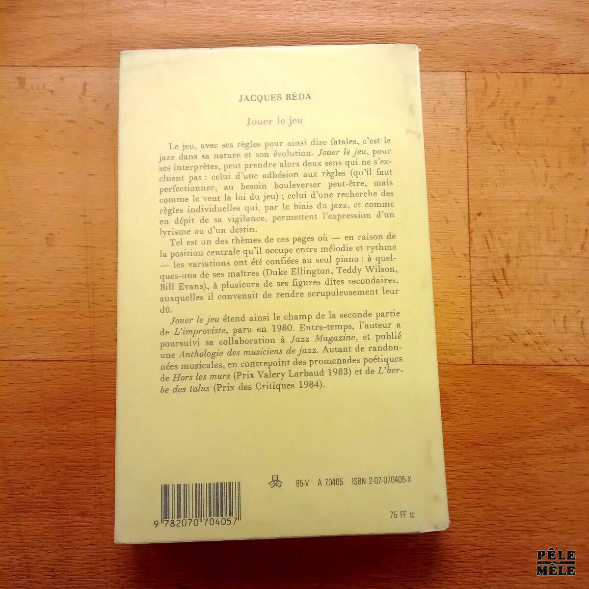 "L'improviste, II Jouer le jeu" - Jacques Réda / Le Chemin / NRF Gallimard 1985 / Avec envoi – Image 2