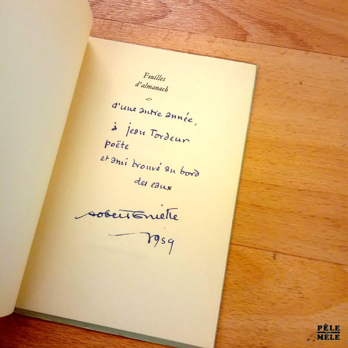 "Feuilles d'almanach" - Robert Guiette / Avec bel envoi à Jean Tordeur / GLM 1950 – Image 3