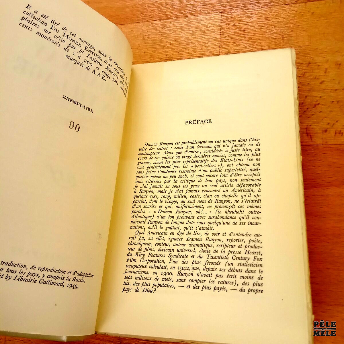 Broadway mon village - Damon Runyon / NRF du monde entier 1949 – Image 3