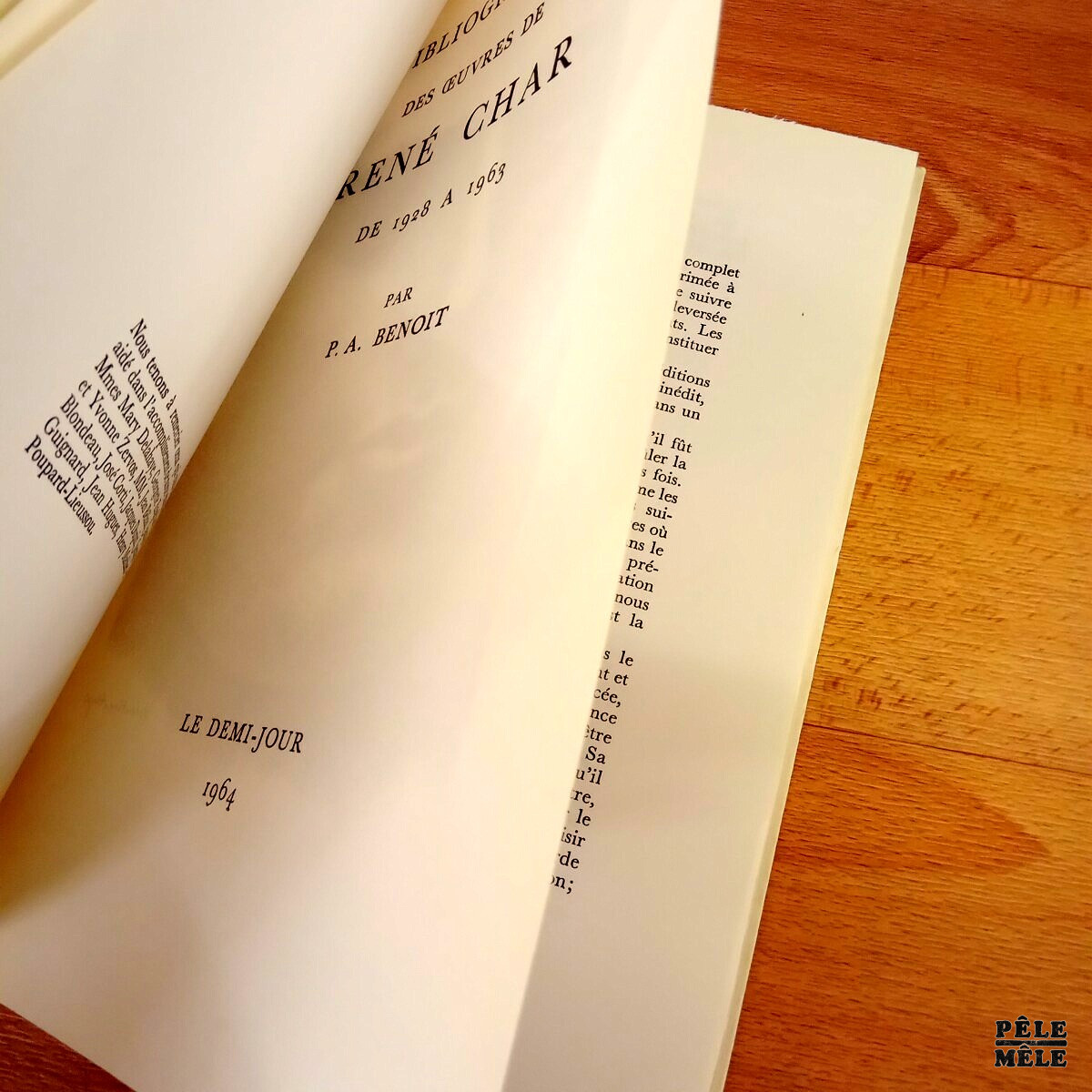 Bibliographie des œuvres de René Char de 1928 à 1963 - P. A. Benoit / Le demi-jour 1964 – Image 4