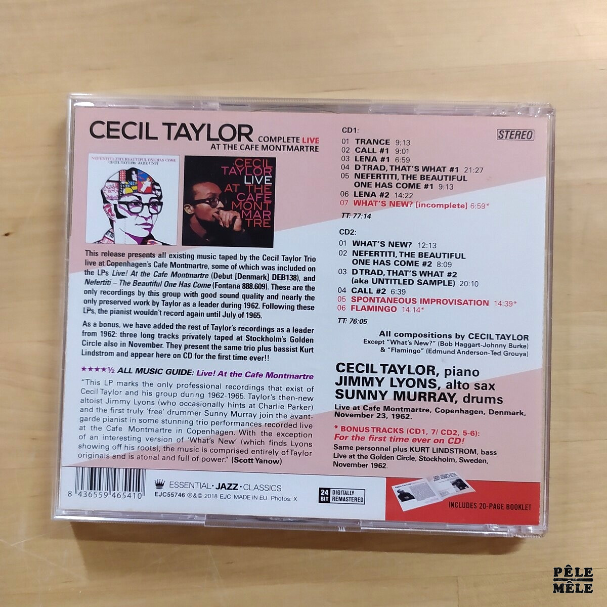 Cecil Taylor "Complete Live at The Cafe Montmartre" (FANTASY, 1964) / 2 cds – Image 2