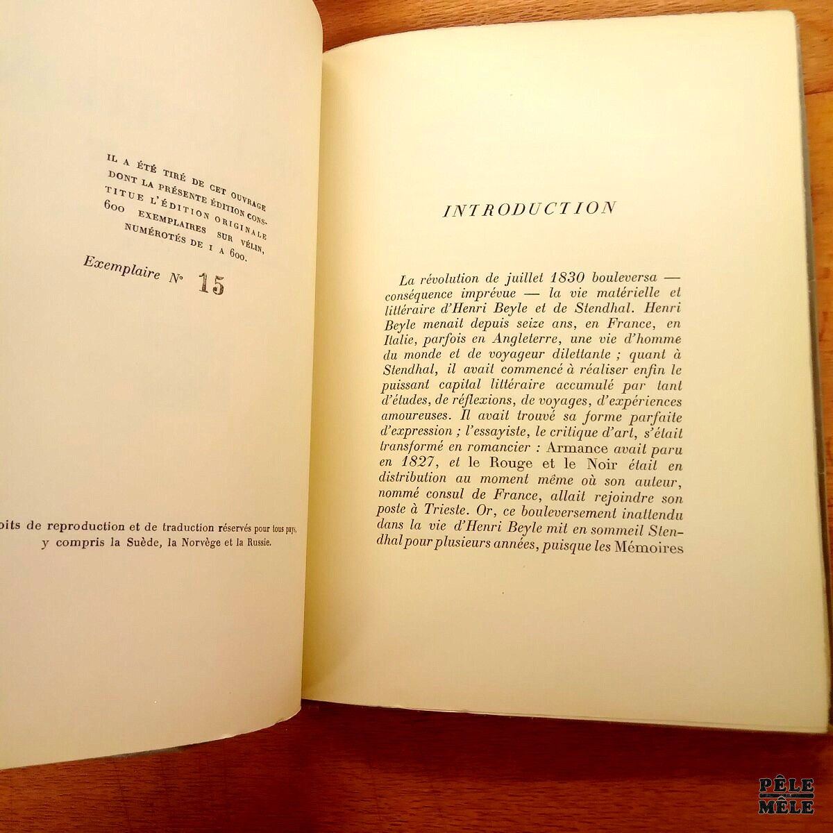 Une position sociale - Stendhal / Chez Simon Kra 1927 / Avec introduction et notes de Henry Debraye / E.O. – Image 3
