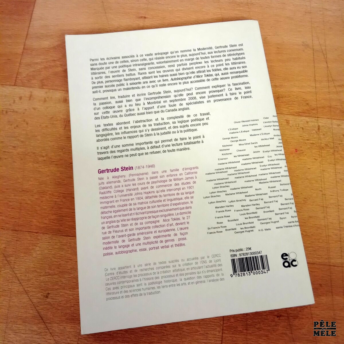 Contemporanéités de Gertrude Stein Comment lire, traduire et écrire Gertrude Stein aujourd'hui - Sous la dir. de Jean-François Chasay / Eric Giraud (Editions des Archives contemporaines) – Image 2