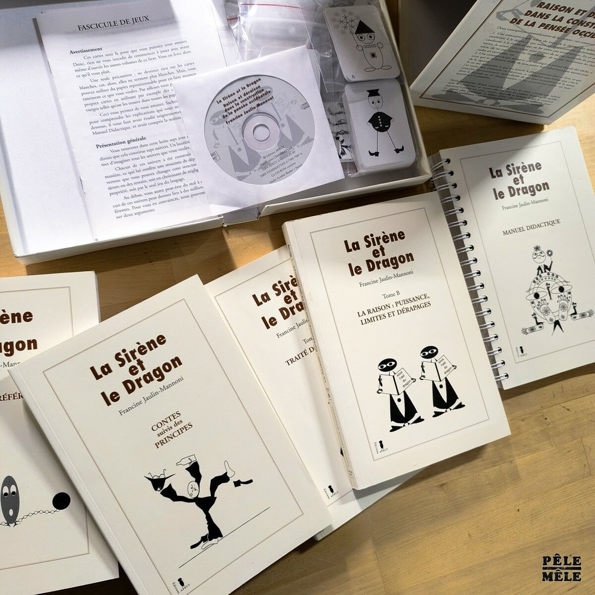 Francine Jaulin-Mannoni "La Sirène et le Dragon : Raisons et Déraisons dans la Construction de la Pensée Occidentale" (L'HARMATTAN, 1999) / 5 livres + boite de matériel – Image 3