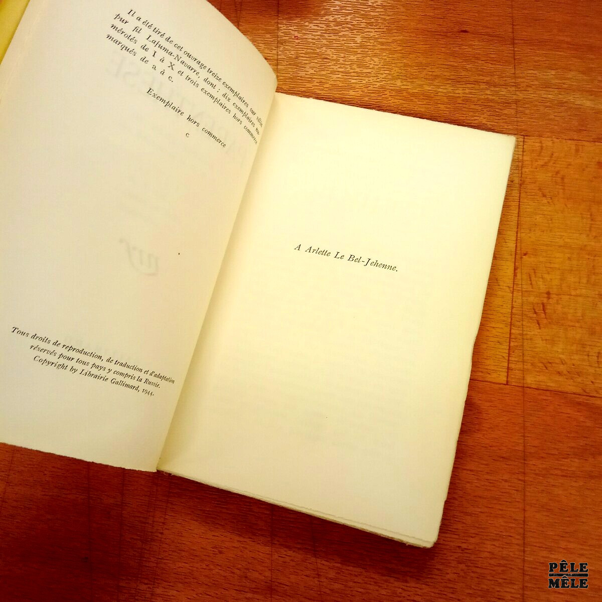 Parenthèse - Jacques Lemarchand (NRF Gallimard 1944) / Edition originale / Hors commerce – Image 3