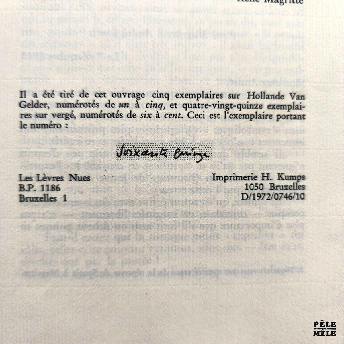 René Magritte et André Souris "Le Fait Accompli 67, Juin 1972 : Entre Musique et Peinture" (LES LEVRES NUES, 1972) – Image 3