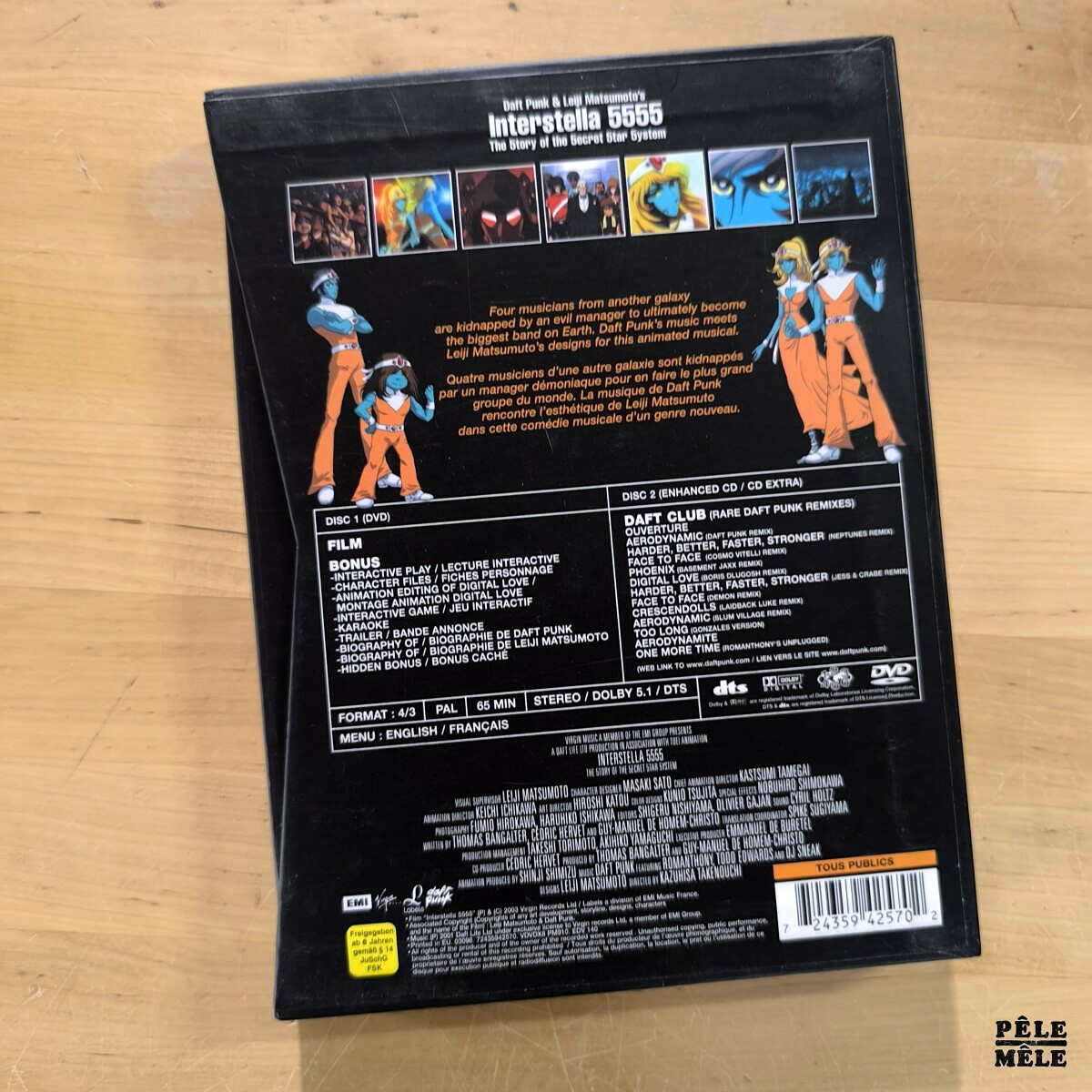 Leiji Matsumoto / Daft Punk “Interstella 5555 : the 5tory of the 5ecret 5tar 5ystem” LIMITED EDITION (VIRGIN, 2003) / dvd + cd – Image 2