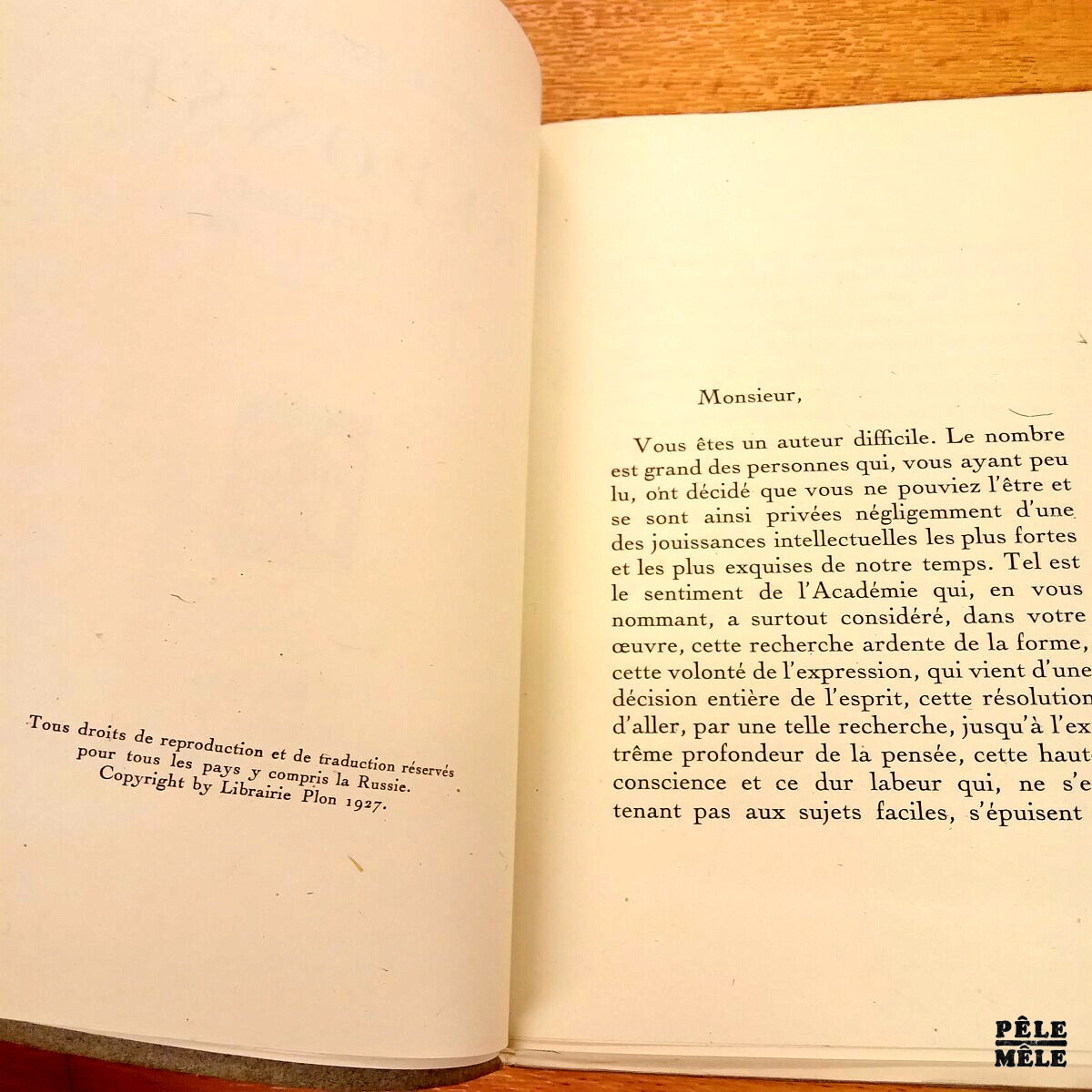Réponse au Discours de M. Paul Valéry (16 juin 1927) - Gabriel Hanotaux / Librairie Plon – Image 3