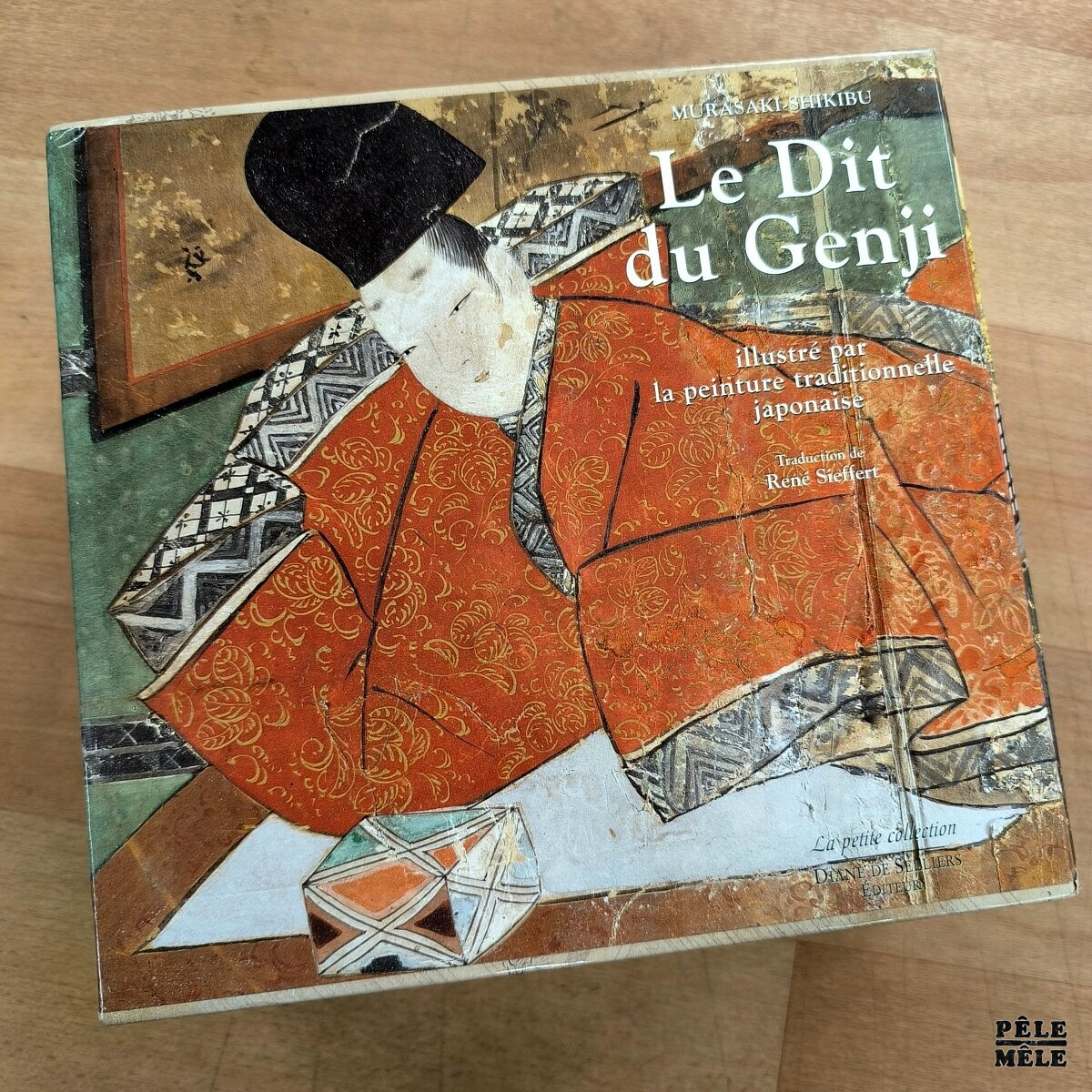 Murasaki Shikibu "Le Dit du Genji, Illustré par la peinture traditionnelle japonaise du XIIe au XVIIe siècle" (DIANE DE SELLIERS) / 3 livres + 1 fascicule"