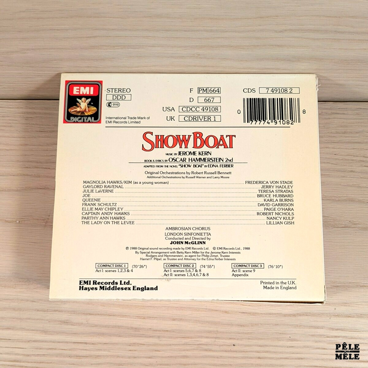 Jerome Kern & Oscar Hammerstein 2nd - Frederica von Stade, Jerry Hadley, Teresa Stratas, Bruce Hubbard, Ambrosian Chorus, London Sinfonietta, John McGlinn – Show Boat – Image 2